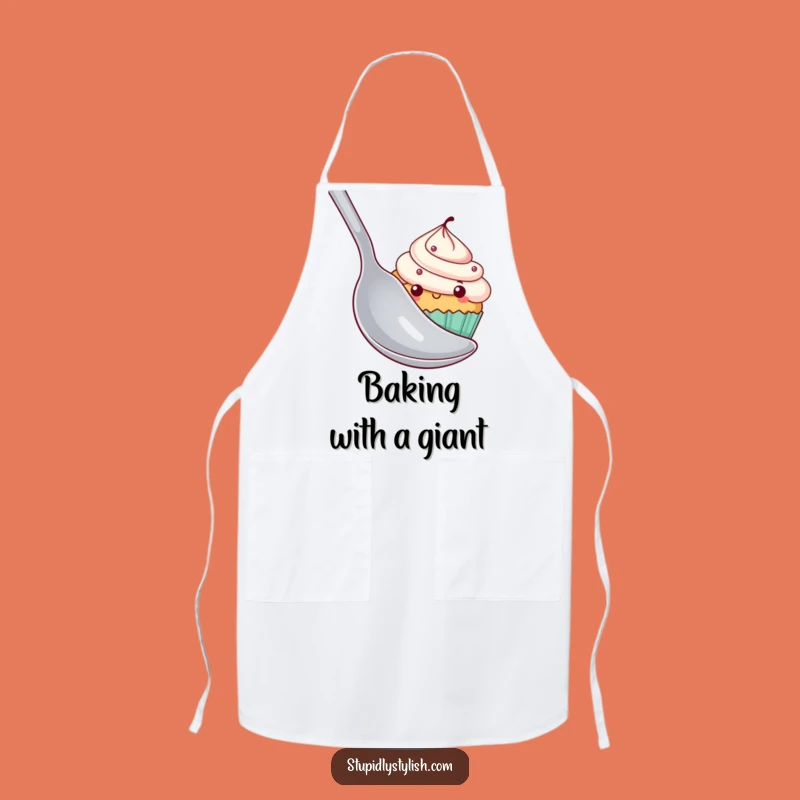Funny Shy Cupcake Apron - Cute Foodie Kitchen Accessory Gift