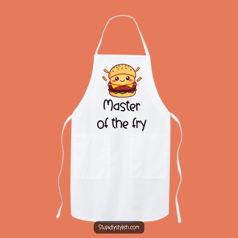 Funny Burger Juggling Fries Apron - Happy Foodie Chef Gift