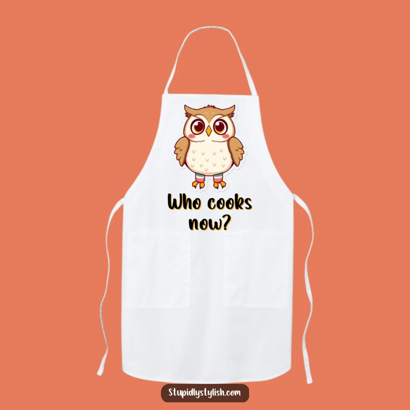 Funny Surprise Owl Apron - Mismatched Socks Kitchen Fun Gift