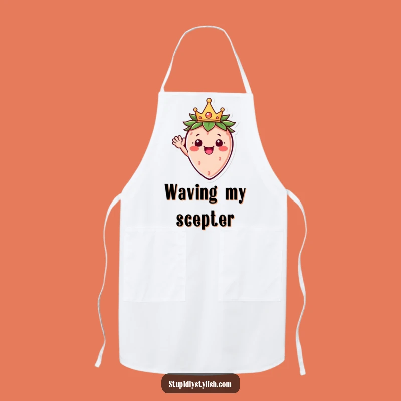 Funny Strawberry Chef Apron A Royal Crowned Fruit Kitchen Accessory Funny Gift