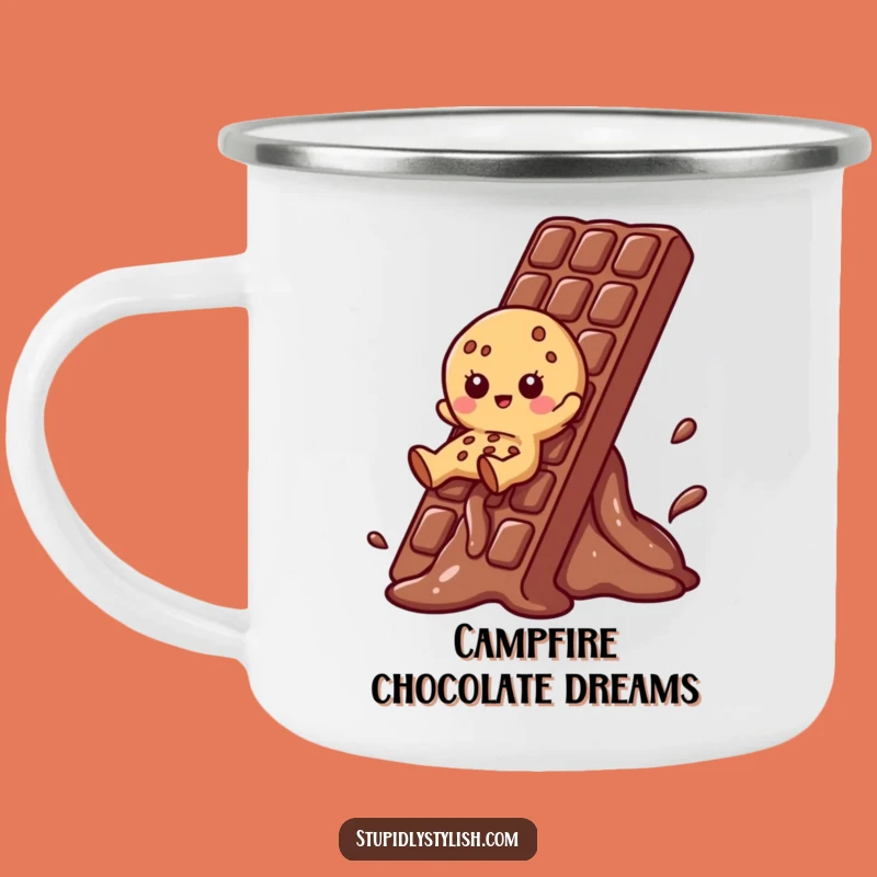 Funny Cookie Chocolate Slide Camping Mug: Outdoor Sweet Fun, Great Gift