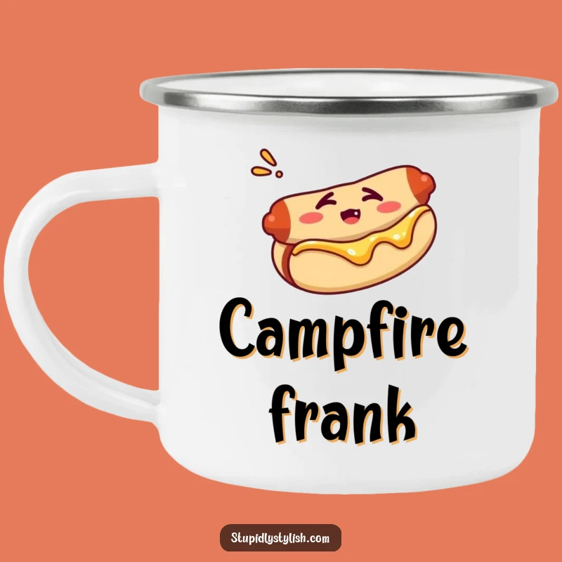 Funny Confused Hot Dog Camping Mug: Coffee Amidst Confusion