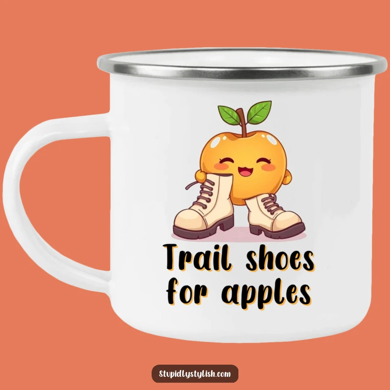 Funny Apple Mismatched Shoes Camping Mug - Adventure Ready, Gift
