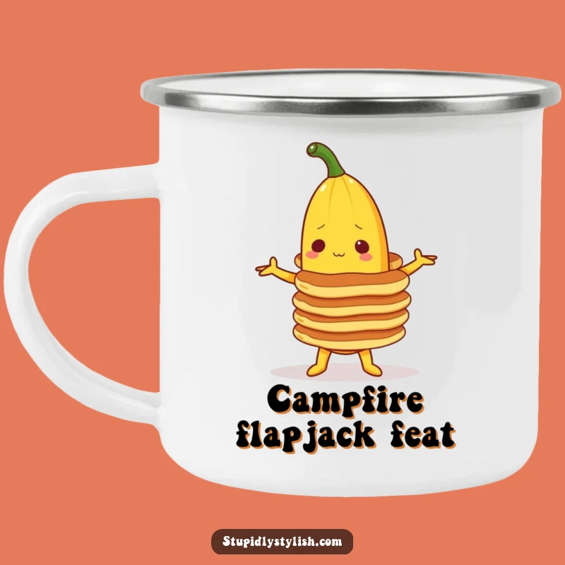 Funny Banana Pancake Balance Camping Mug - Breakfast Adventure Gift