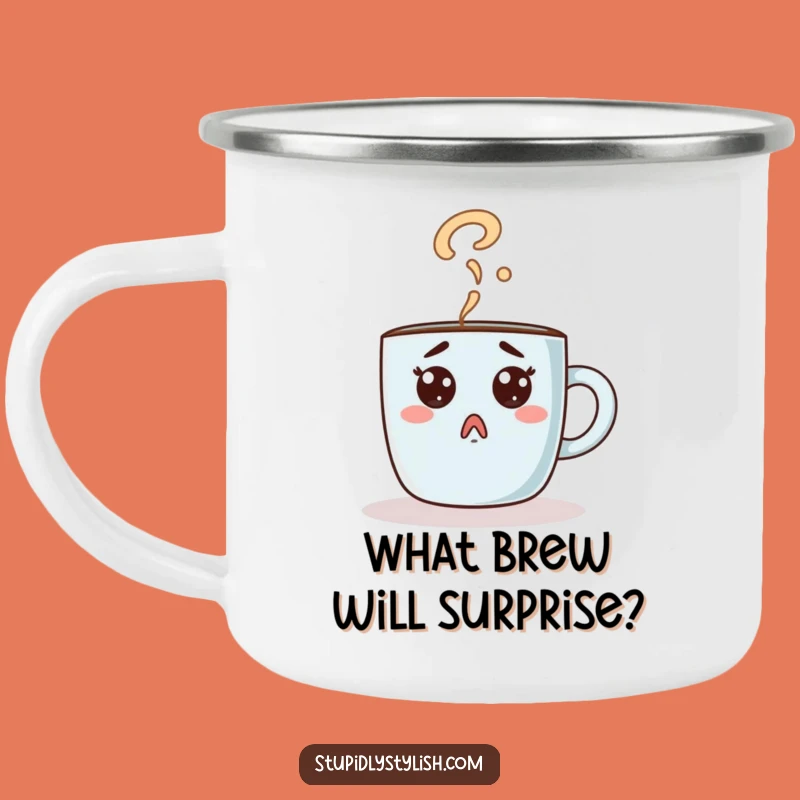 Funny Surprised Coffee Mug Camping Mug - Mystery Brew Funny Gift