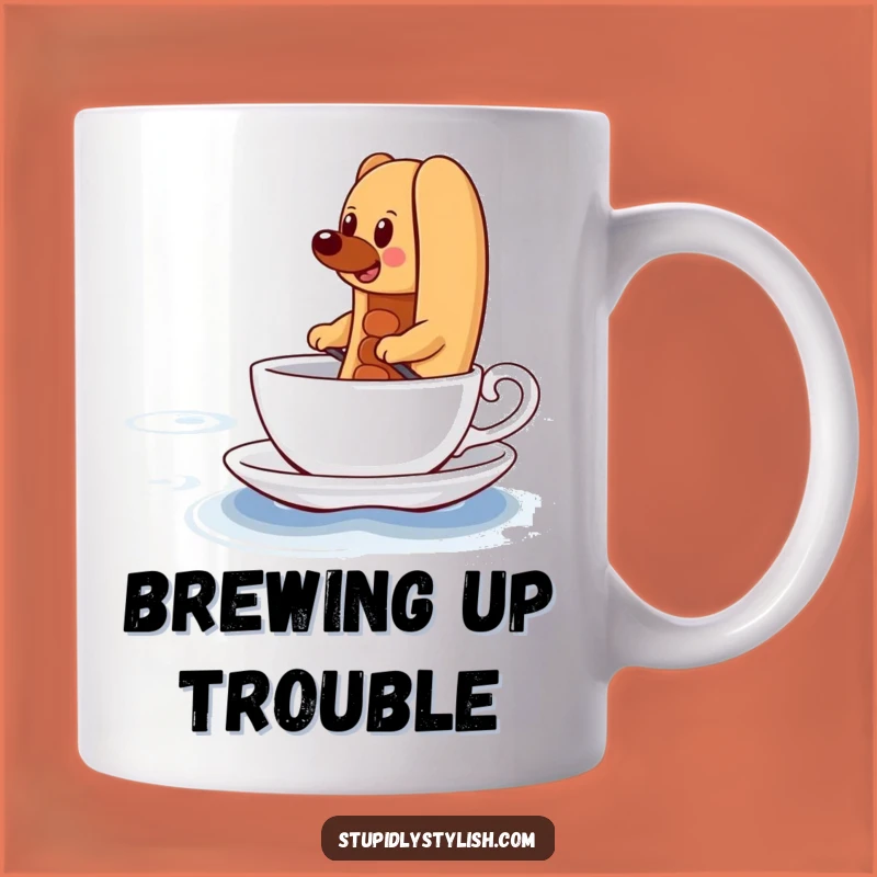 Funny Hot Dog Ocean Mug: Determined Paddle, Perfect Funny Gift