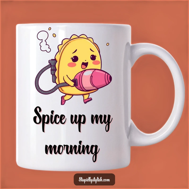 Funny Blushing Taco Jetpack Mug: Hilarious Mexican Food Humor Gift Cup