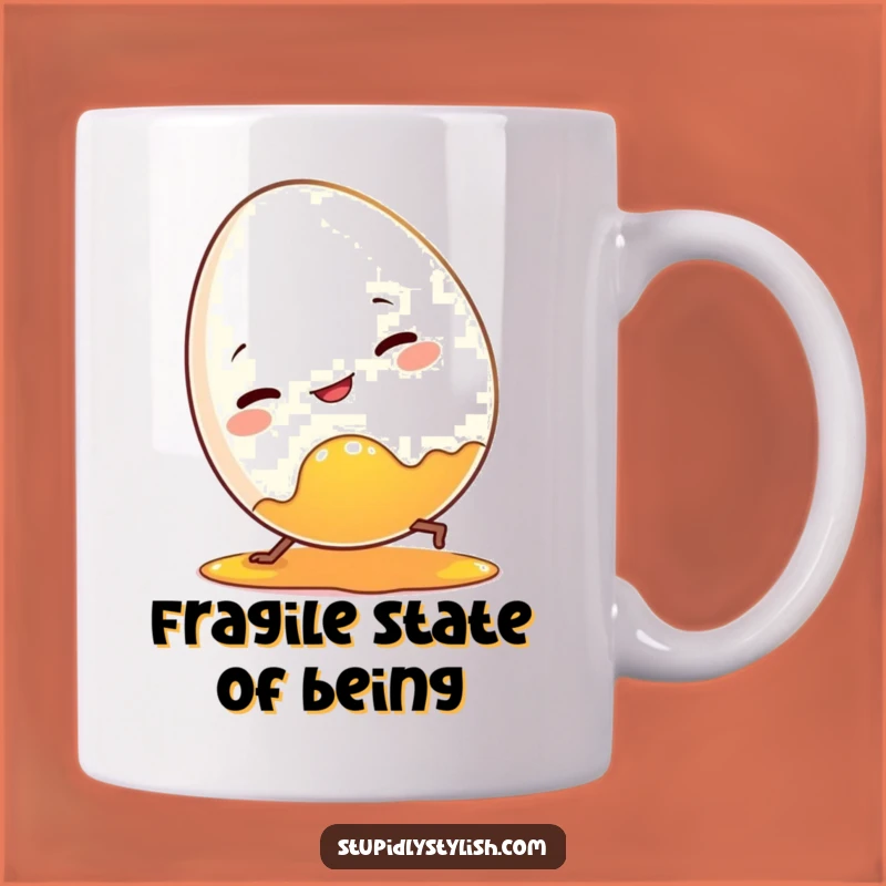 Funny Clumsy Egg Yolk Trip Mug - Hilarious Breakfast Funny Gift