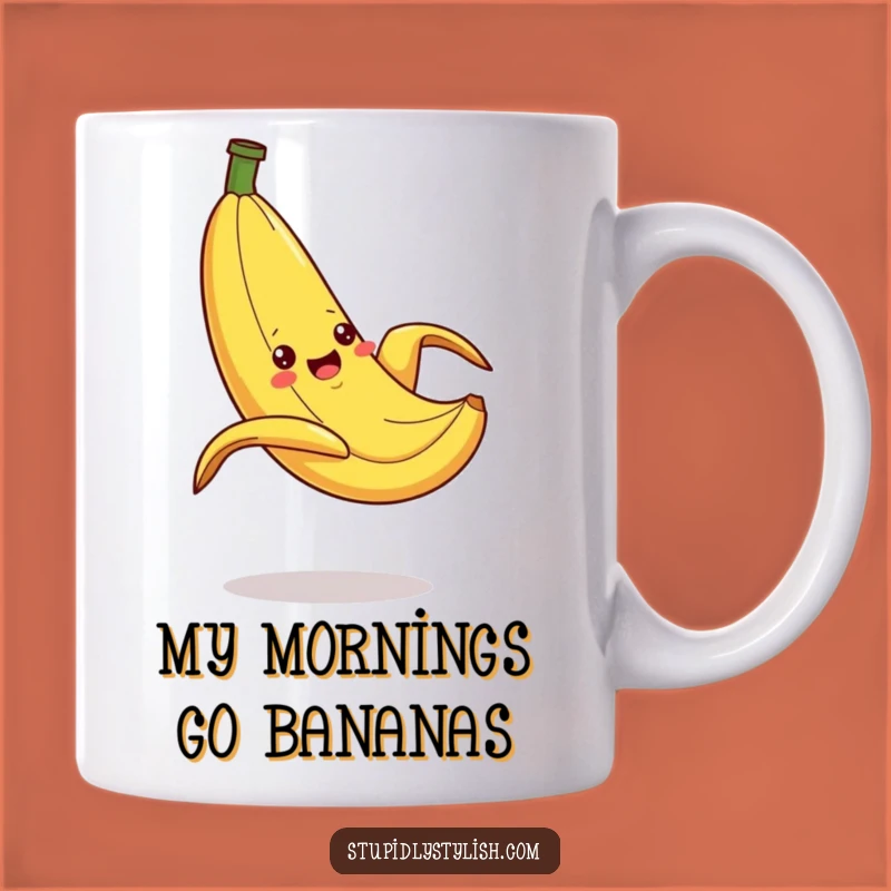 Funny Silly Banana Slipping Mug: Hilarious Cartoon Fun for Coffee Lovers