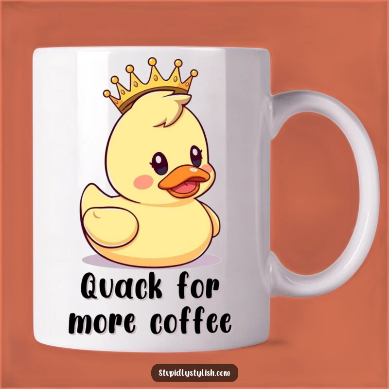 Funny Crowned Duck Mug: Regal Surprise Laughs, Perfect Funny Gift for Royalty Lovers