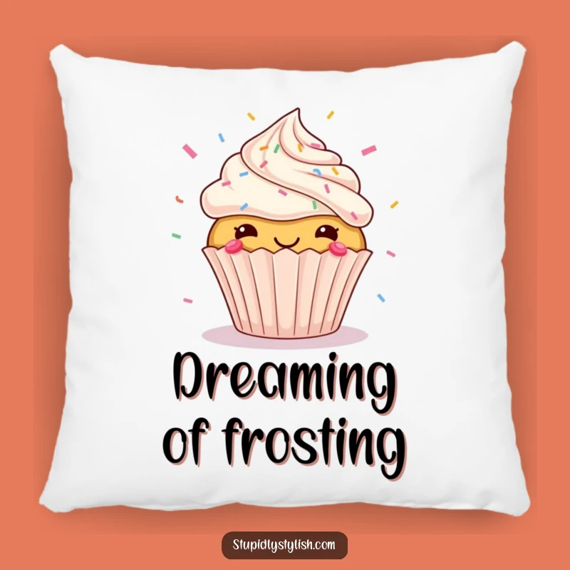 Comfy Funny Happy Cupcake Sprinkles Flying Pillow - Cozy Gift!
