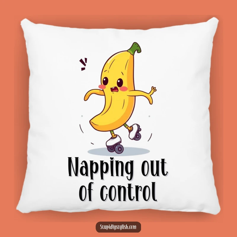 Funny Banana Roller Skate Pillow, a Soft and Hilarious Accent for Comedic Spaces Gift