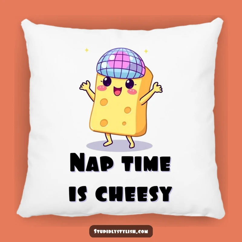 Funny Dancing Cheese Disco Pillow: Cozy Up with Groovy Tunes
