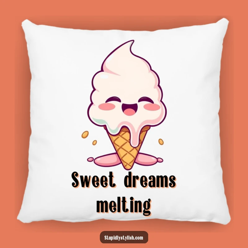 Funny Giggling Ice Cream Pillow: Soft Meltdown for Cozy, Hilarious Comfort