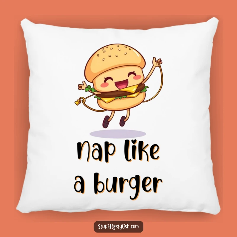 Funny Hamburger Jump Rope Pillow: Cozy Cheese Cushion, Perfect Accent Gift