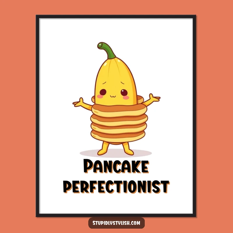 Funny Banana Pancake Balance Instant Art - Whimsical Digital Download Gift