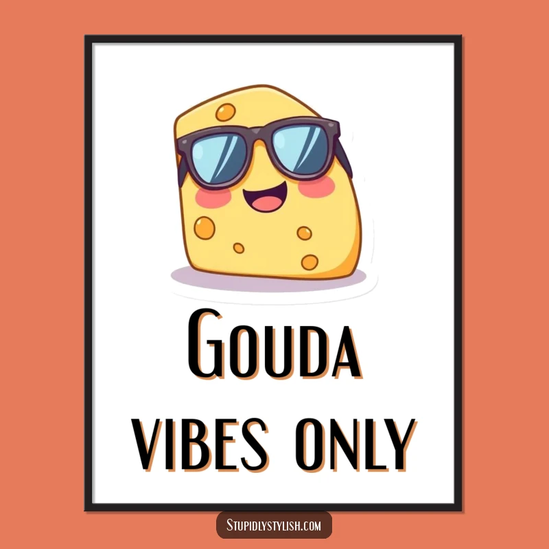 Funny Giggle Cheese Wedge Sunglasses Digital Art - Hilarious Instant Download Gift