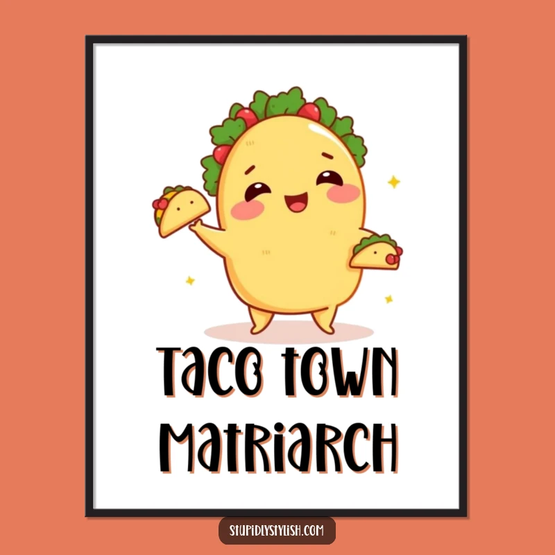 Funny Juggling Taco Digital Art: Instant Family Laughs, Perfect Printable Funny Gift