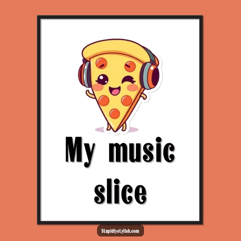 Funny Pizza Digital Art - Giggling Slice Printable Funny Gift
