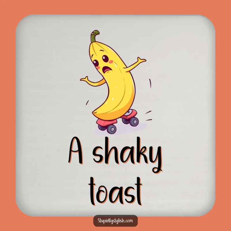 Funny Banana Skate Coaster: Protect with Humor, Delightful Funny Gift