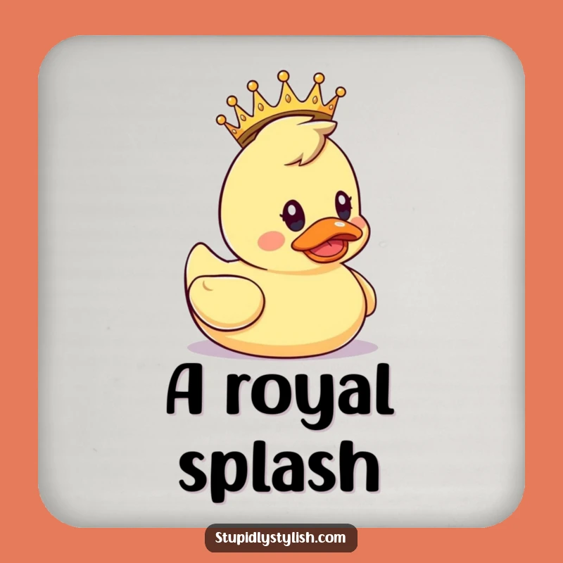 Funny Crowned Duck Coaster: Protect Surfaces with Royalty, A Tiny Funny Gift