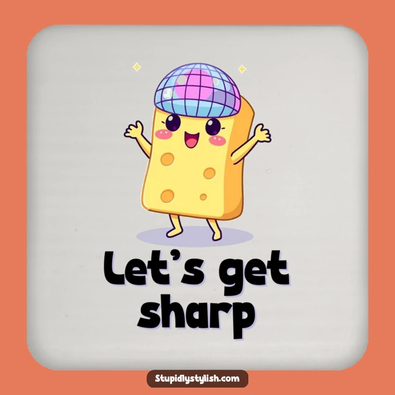 Funny Dancing Cheese Disco Coaster: Keep Your Surfaces Groovy