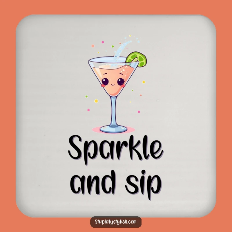 Funny Dancing Cocktail Coaster: Glittery Protection for Tables, Hilarious Gift