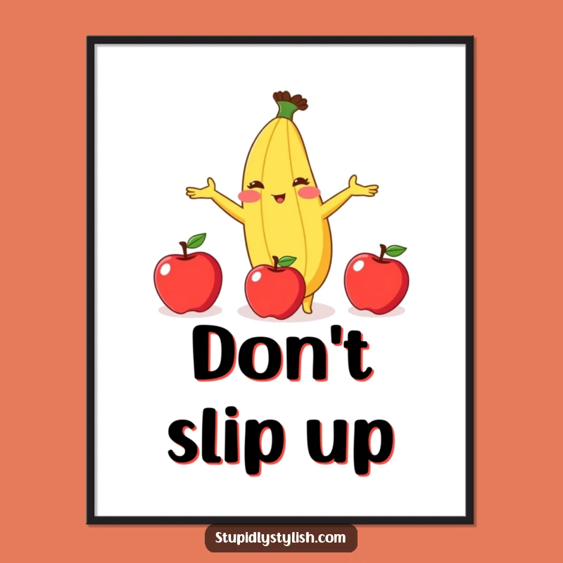 Funny Banana Juggling Poster: Decorate with this Hilarious Fruity Art