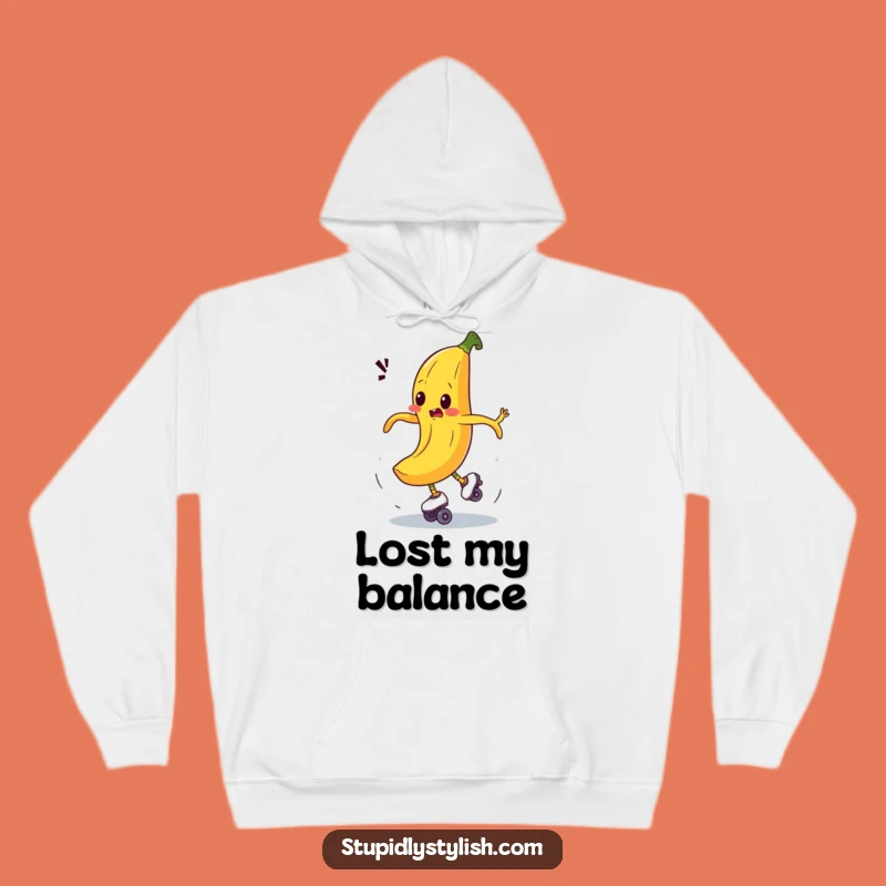 Cozy Funny Banana Roller Skate Hoodie, a Warm and Hilarious Gift for Goofballs