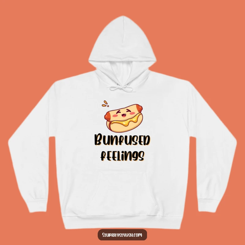 Cozy Funny Confused Hot Dog Hoodie: Stay Warm and Bewildered