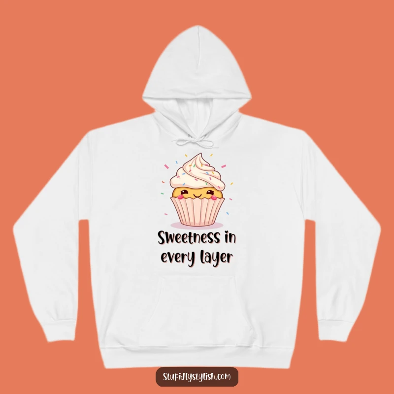 Cozy Funny Happy Cupcake Sprinkles Flying Hoodie - Hilarious Gift Idea!