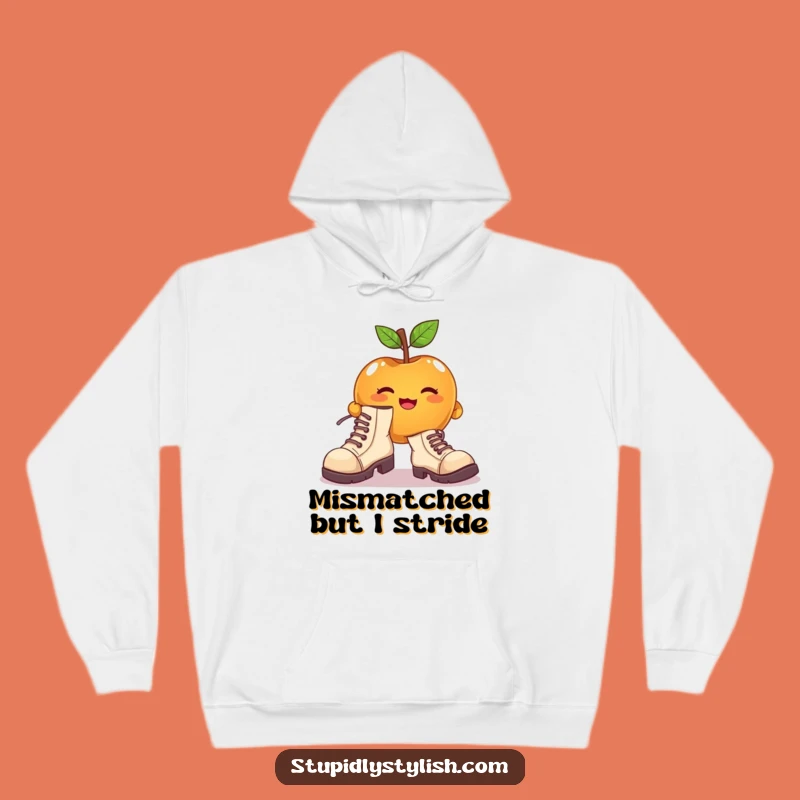 Funny Apple Mismatched Shoes Hoodie - Cozy & Oddly Charming, Gift