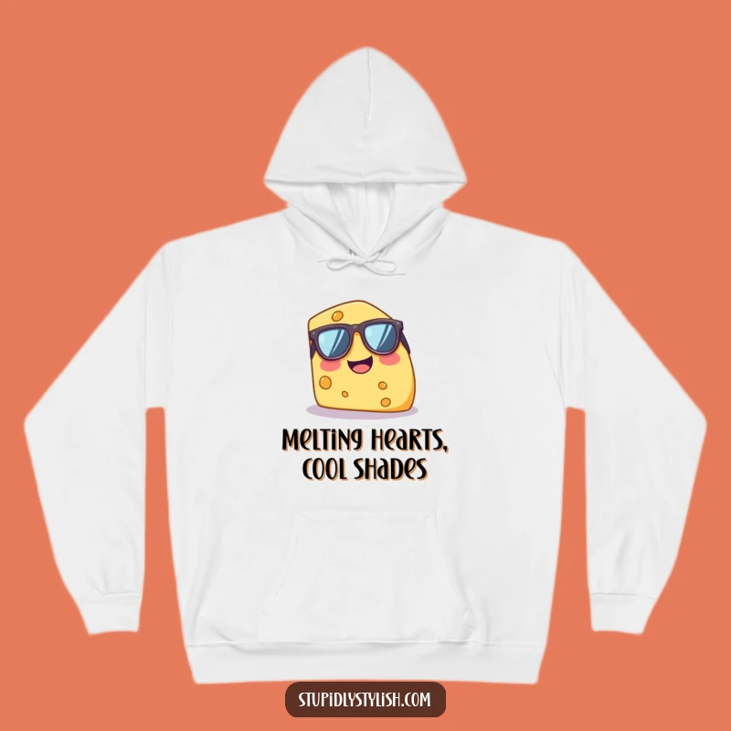 Funny Giggle Cheese Wedge Sunglasses Hoodie - Cozy & Hilarious Gift for All