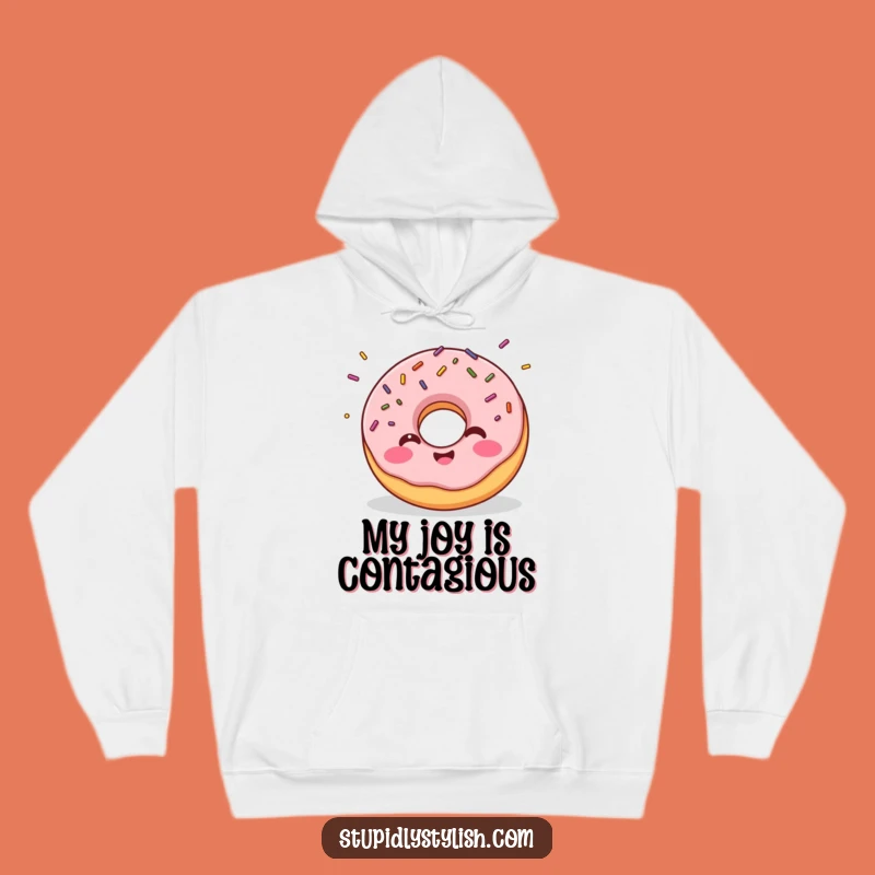 Funny Giggling Donut Hoodie - Cozy & Hilarious Apparel for Sweet Treat Fans