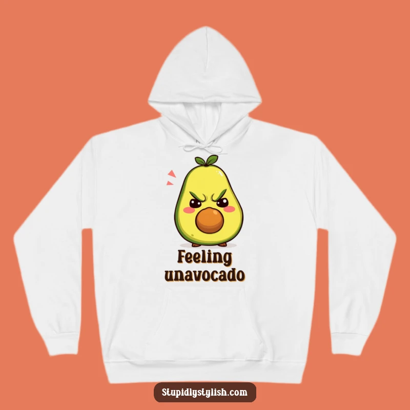 Funny Grumpy Avocado Hoodie: Cozy Silly Face for a Warm, Hilarious Gift