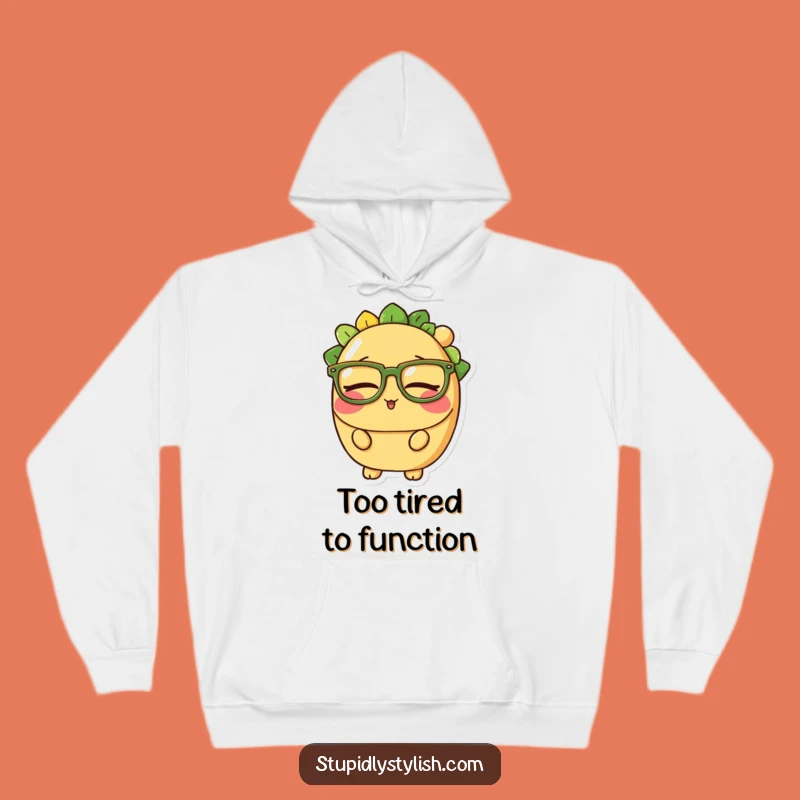 Funny Sleepy Taco Glasses Hoodie - Cozy & Comedic Comfort Gift