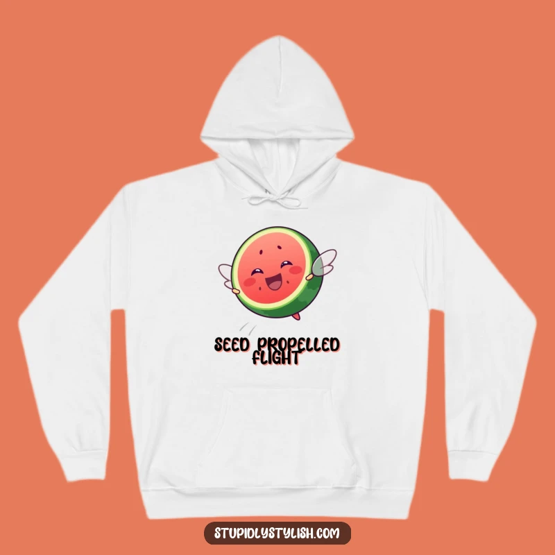 Cozy Flying Watermelon Slice Hoodie: A Funny, Warm Gift for Dreamers