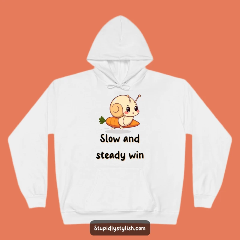 Funny Snail vs Carrot Hoodie - Cozy Racer Sweatshirt Funny Gift