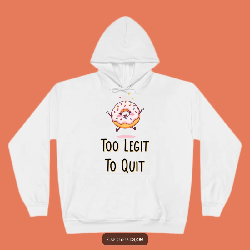 Funny Happy Donut Sprinkles Jumping Hoodie - Cozy Funny Gift!