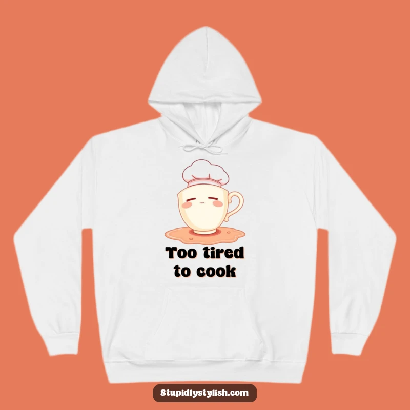 Funny Sleepy Chef Teacup Hoodie: Cozy Comfort and Kitchen Comedy Gift