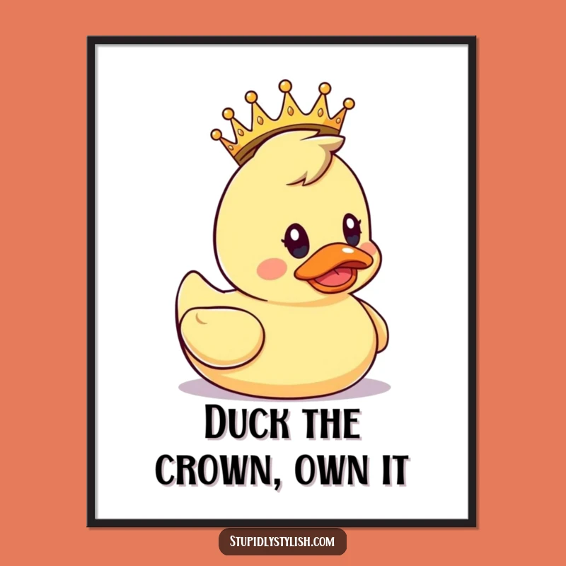 Funny Free Printable Wall Art: Royal Duck Delight - Quirky Downloadable Decor!