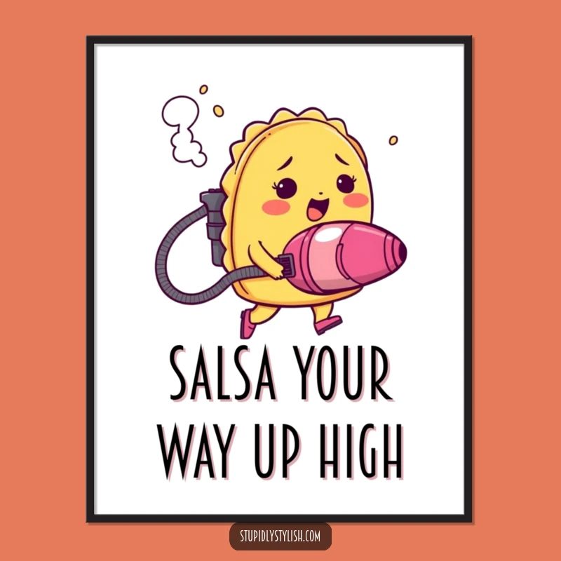 Free Printable Wall Art: Taco's Jetpack Chaos - Funny Downloadable Decor Gift