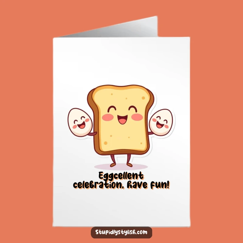 Free Printable Birthday Card: Funny Toast Juggling Eggs, Perfect Downloadable Gift