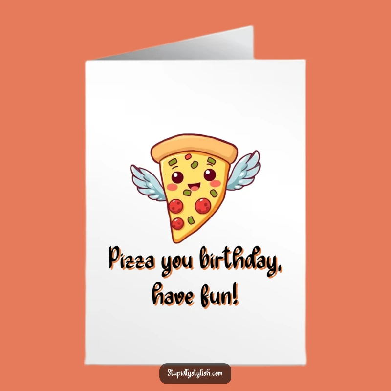 Free Printable Funny Birthday Card: Pizza Wings Takeoff - Hilarious Downloadable Gift!
