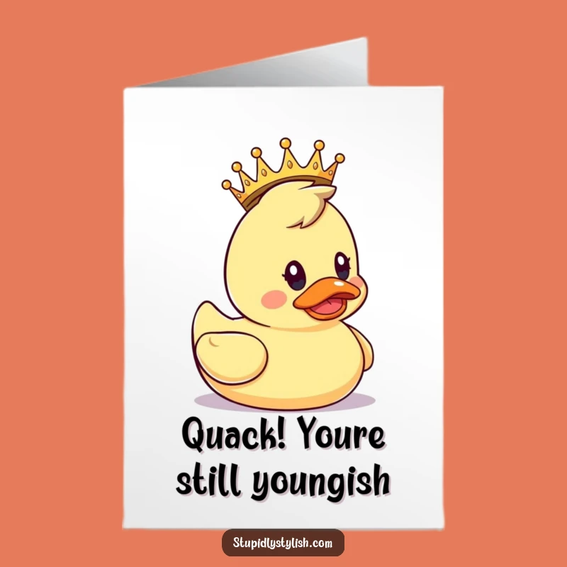 Free Printable Funny Birthday Card: Royal Duck Surprise - Hilarious Downloadable Gift!