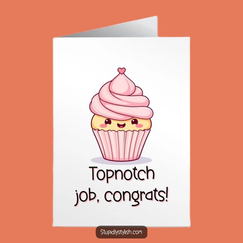 Free Printable Congrats Card: A Toast to Your Success with this Dapper Cupcake!