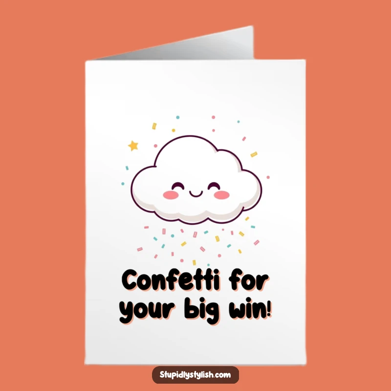 Free Printable Congrats Card: Cloud Rains Success! - Joyful Downloadable