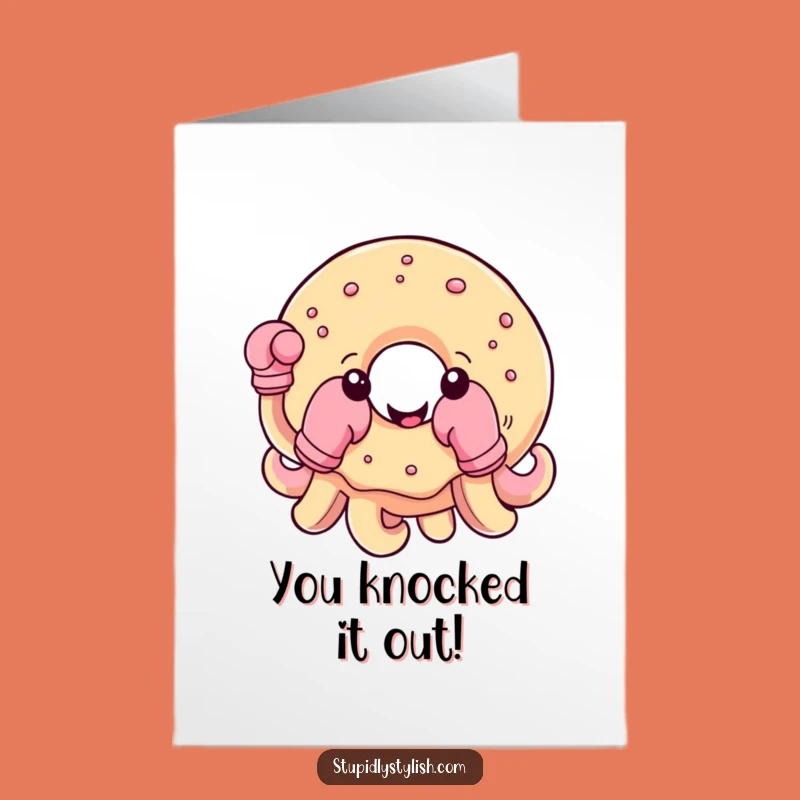 Free Printable Congrats Card: Donut Boxer - Hilarious Downloadable Achievement Gift
