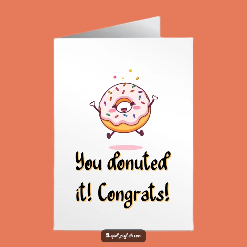 Free Printable Congrats Card: Joyful Donut Sprinkle Leap - Downloadable Gift