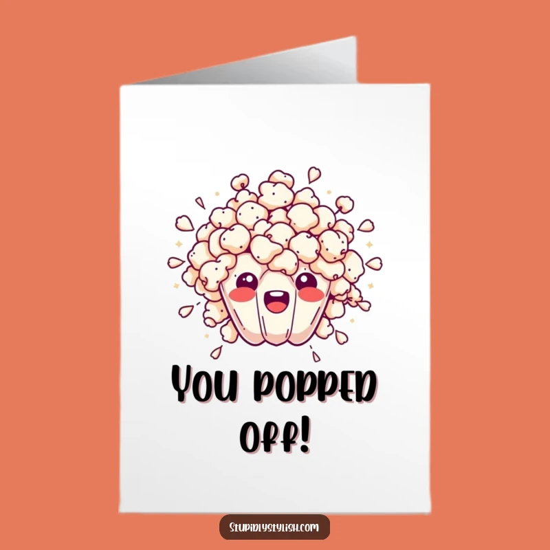 Free Printable Congrats Card: Popcorn Burst Celebration - Downloadable Gift